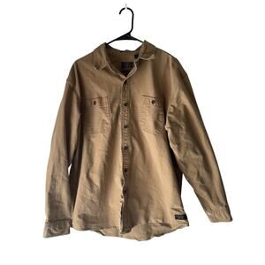 G.H. Bass & Co.‎ Men's Size XL Tan Button Up Heavy Cotton Workwear Shacket